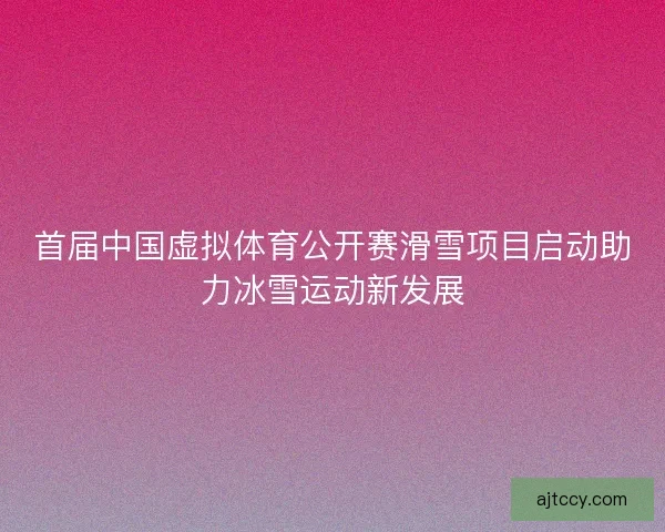 首届中国虚拟体育公开赛滑雪项目启动助力冰雪运动新发展 首届中国虚拟体育公开赛滑雪项目启动助力冰雪运动新发展