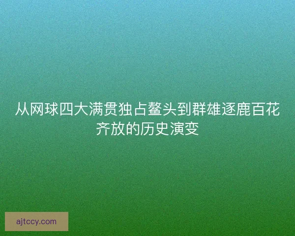 从网球四大满贯独占鳌头到群雄逐鹿百花齐放的历史演变